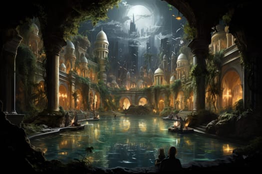 Within the mystical realm of fantasy, soothing oasis spirits emerge, their ethereal presence bringing solace to weary travelers.