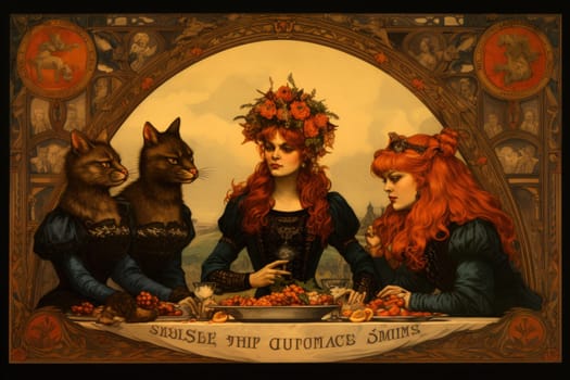 In the realm of fantasy, witches' familiars take on various forms, but the most iconic and cunning of all are the black cats.