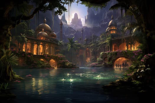 Within the mystical realm of fantasy, soothing oasis spirits emerge, their ethereal presence bringing solace to weary travelers.