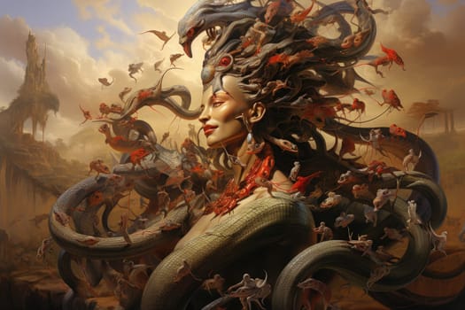 Journey into the realm of fantasy and encounter the serpentine naga, mystical creatures that possess a unique blend of human and snake-like characteristics.
