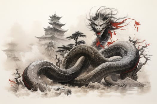 Journey into the realm of fantasy and encounter the serpentine naga, mystical creatures that possess a unique blend of human and snake-like characteristics.