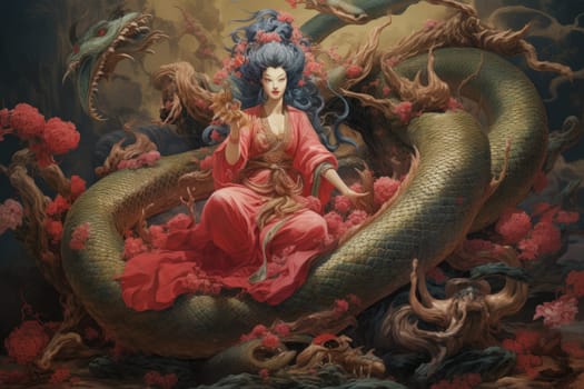 Journey into the realm of fantasy and encounter the serpentine naga, mystical creatures that possess a unique blend of human and snake-like characteristics.
