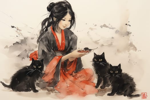 In the realm of fantasy, witches' familiars take on various forms, but the most iconic and cunning of all are the black cats.