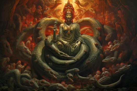 Journey into the realm of fantasy and encounter the serpentine naga, mystical creatures that possess a unique blend of human and snake-like characteristics.