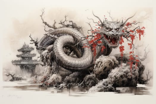 Journey into the realm of fantasy and encounter the serpentine naga, mystical creatures that possess a unique blend of human and snake-like characteristics.