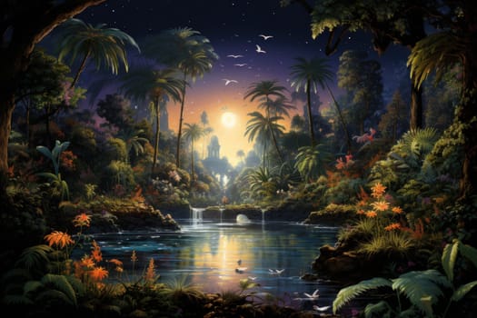 Within the mystical realm of fantasy, soothing oasis spirits emerge, their ethereal presence bringing solace to weary travelers.