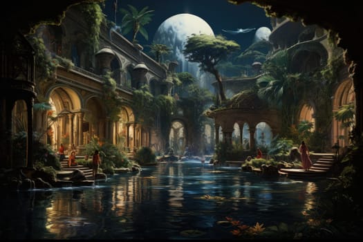 Within the mystical realm of fantasy, soothing oasis spirits emerge, their ethereal presence bringing solace to weary travelers.