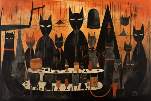 In the realm of fantasy, witches' familiars take on various forms, but the most iconic and cunning of all are the black cats.