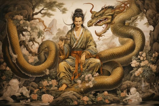Journey into the realm of fantasy and encounter the serpentine naga, mystical creatures that possess a unique blend of human and snake-like characteristics.