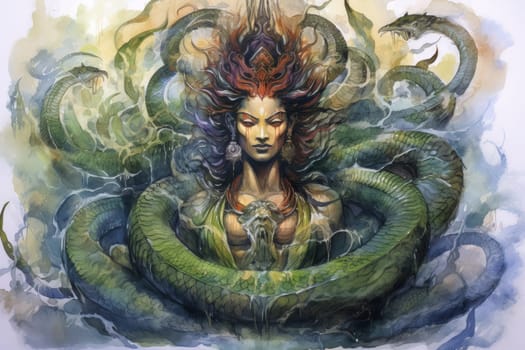 Journey into the realm of fantasy and encounter the serpentine naga, mystical creatures that possess a unique blend of human and snake-like characteristics.