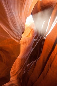 Light beam in Antelope Canyon in Arizona - USA