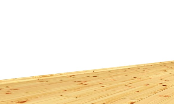 Wall with Wooden Floor Diagonal - Pine Branch