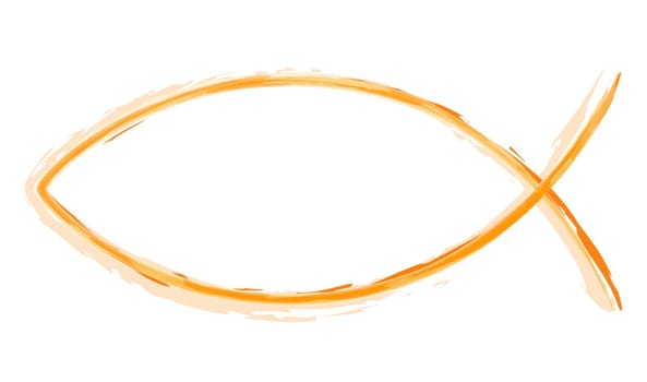 AquaralI - Ichthys Orange - Abstract Fish Icon
