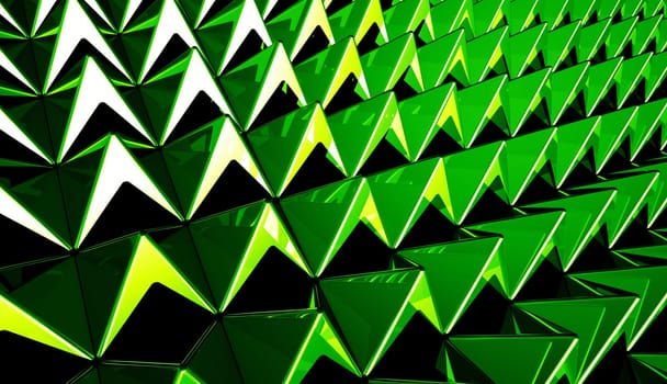 Background - Pyramids Matrix Green 9