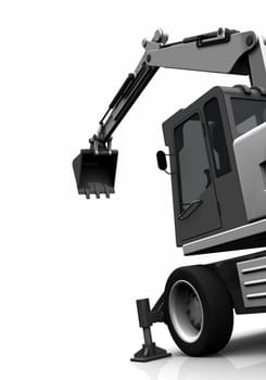 The White Shovel Excavator 02