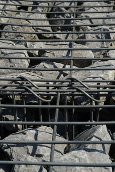 Gabions or wire baskets