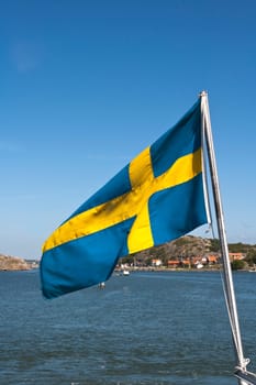 Swedish flag on boat tour
