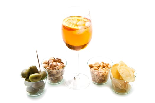 long drinks  with oranges