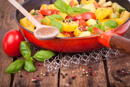Potato pan rustic