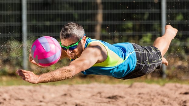 Beach volleyball players