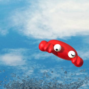 Crab, Water splash and nice sky for adv or others purpose use