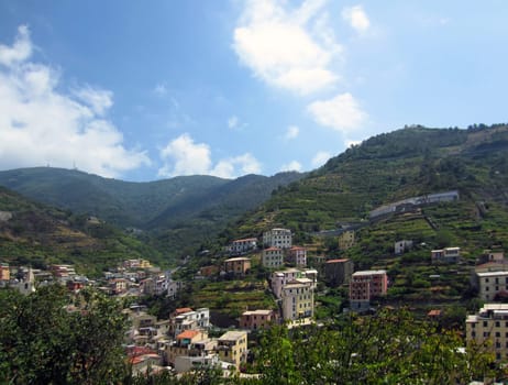 Village on Italian Coast in Liguria