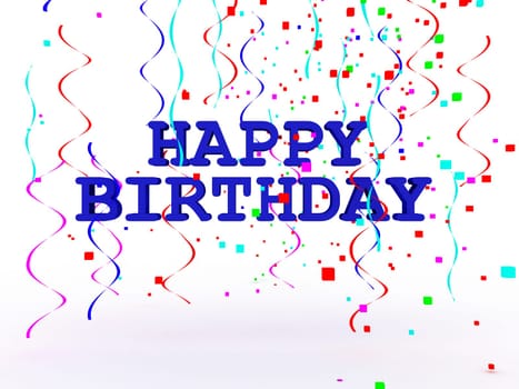 3D Happy Birthday Text