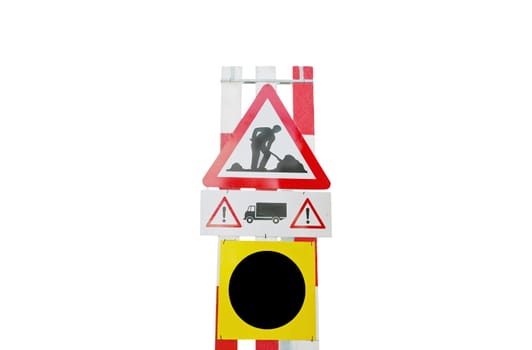 Road sings isolated over a white background