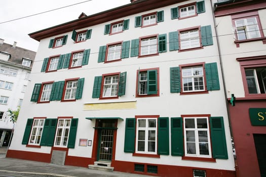 house and street of european town