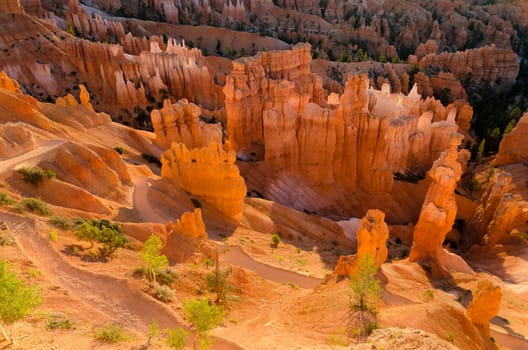 Sunrise in Bryce Canyon in Utah in the United States of America