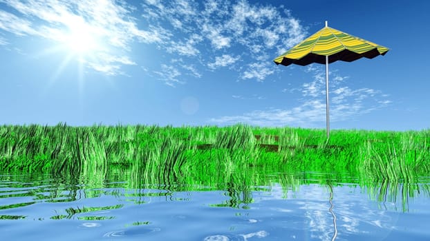 umbrella and water