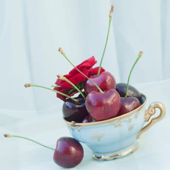Cherries in a cup