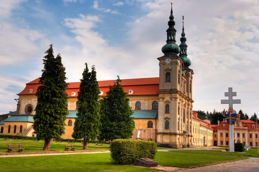 Basilica of the Assumption of the Virgin Mary and St Cyril and Methodius in Velehrad is part of the Velehrad monastery and is the most important pilgrimage church of the Czech Republic. Velehrad is a village in the Uherske Hradiste District (Zlin Region)
