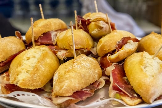Typical Pintxo from San Sebastian. Guipuzcoa, Spain