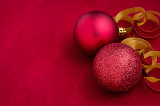 Christmas decoration with Christmas tree baubles