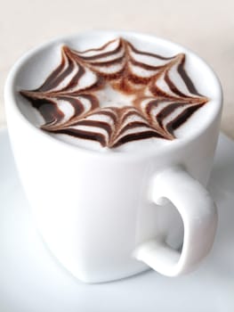 Coffee in a white cup