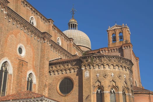 Basilica di San Giovani e Paolo. Front view. (Venice, Italy). Horizontally.