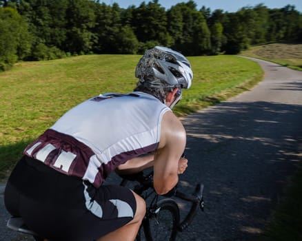 Triathlete on the bike