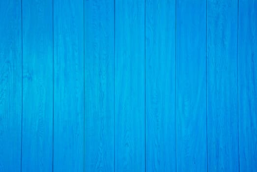 Wooden wall painted bright blue