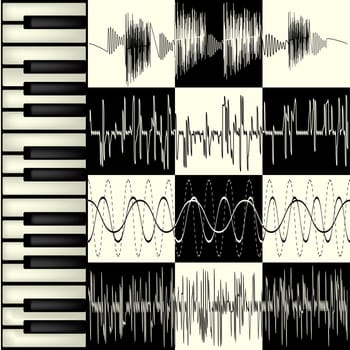 Keyboard abstract background. Mesh gradients used.