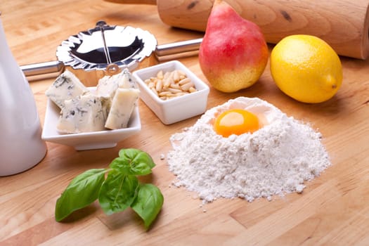 Preparation Ravioli with Gorgonzola and Pear