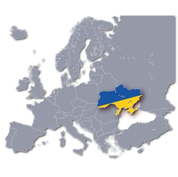 Map of Europe Ukraine