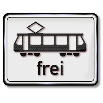 Traffic sign tram free