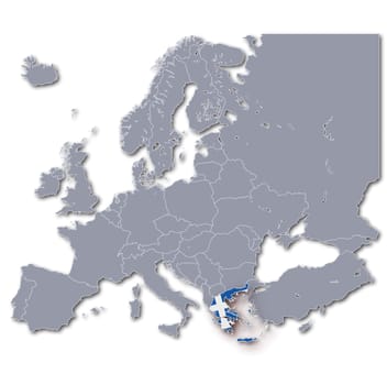 Map of Europe Greece