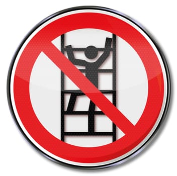 Prohibition signs: unauthorised climbing prohibited