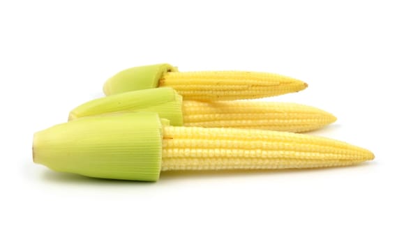 baby corn isolated on white background