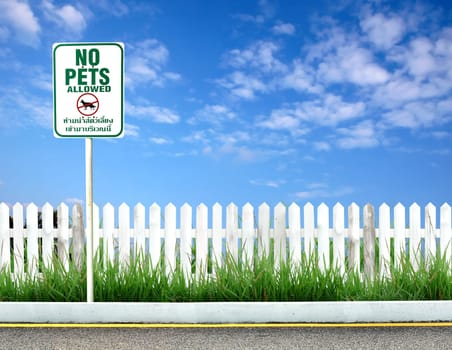 no pets allowed sign board