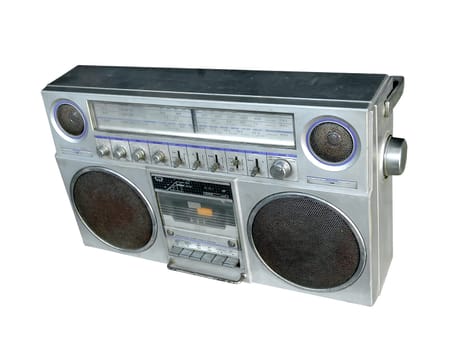 old radio isolated