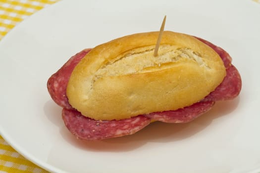 Cover sausage typical size vasco.Típicas Spanish tapas.