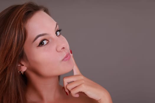 Sexy female with sensual look and copy space